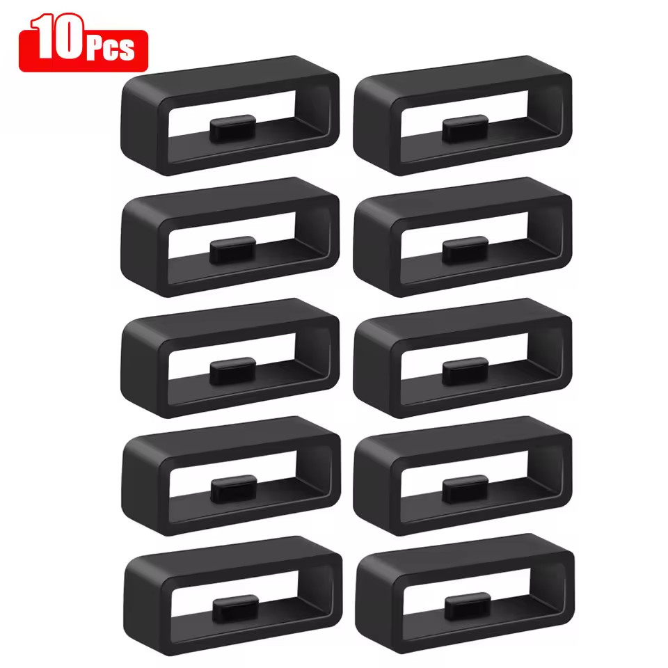 4pcs Silicone Watch Band Keeper Loop 12mm-22mm Rubber Strap Holder Colorful Ring