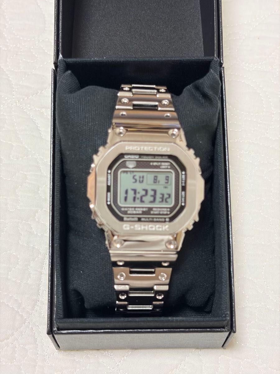 CASIO G SHOCK GMW B5000D 1JF Full Metal Silver Radio Solar