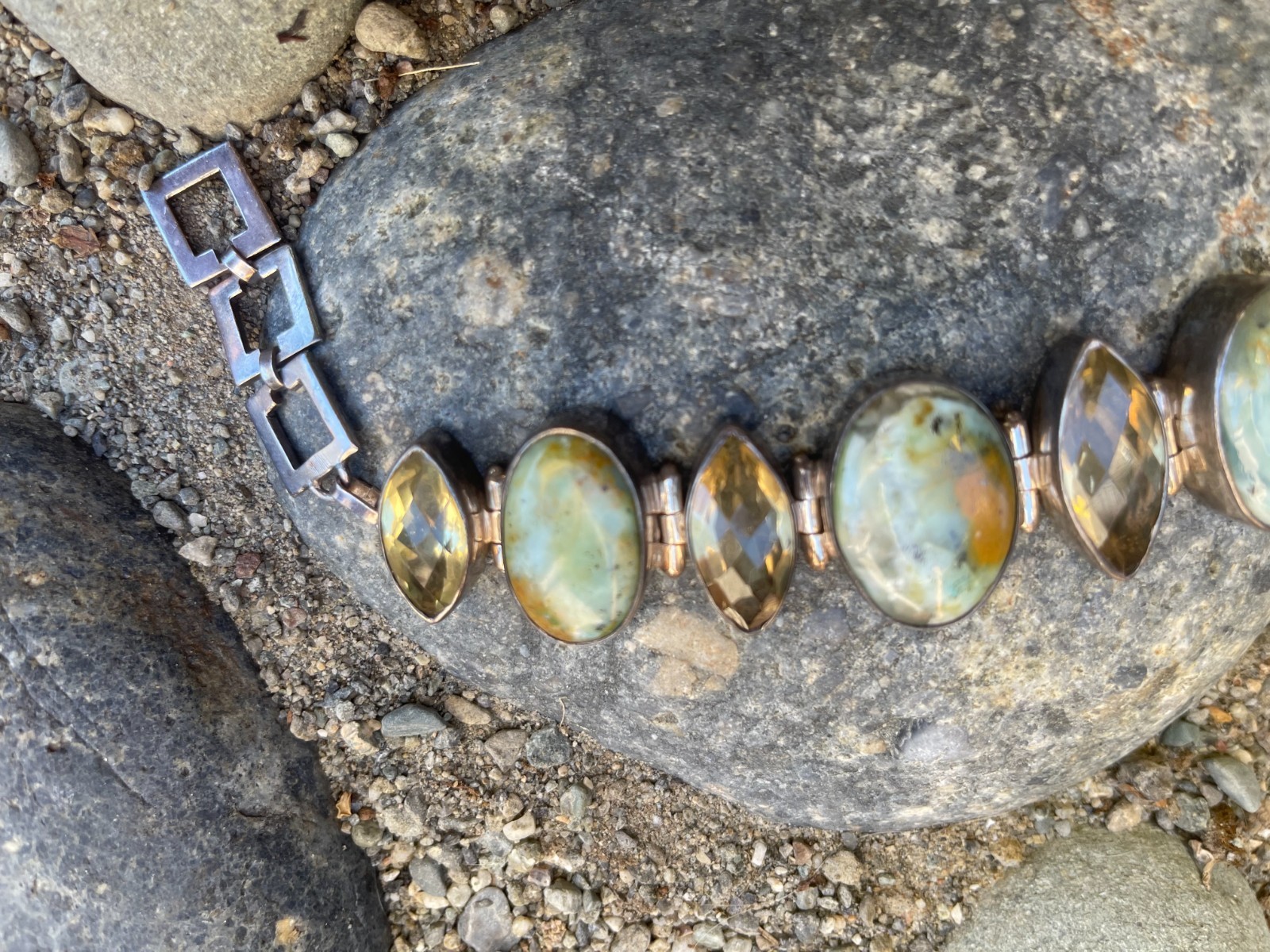 Nine stones sterling silver 925 braclet