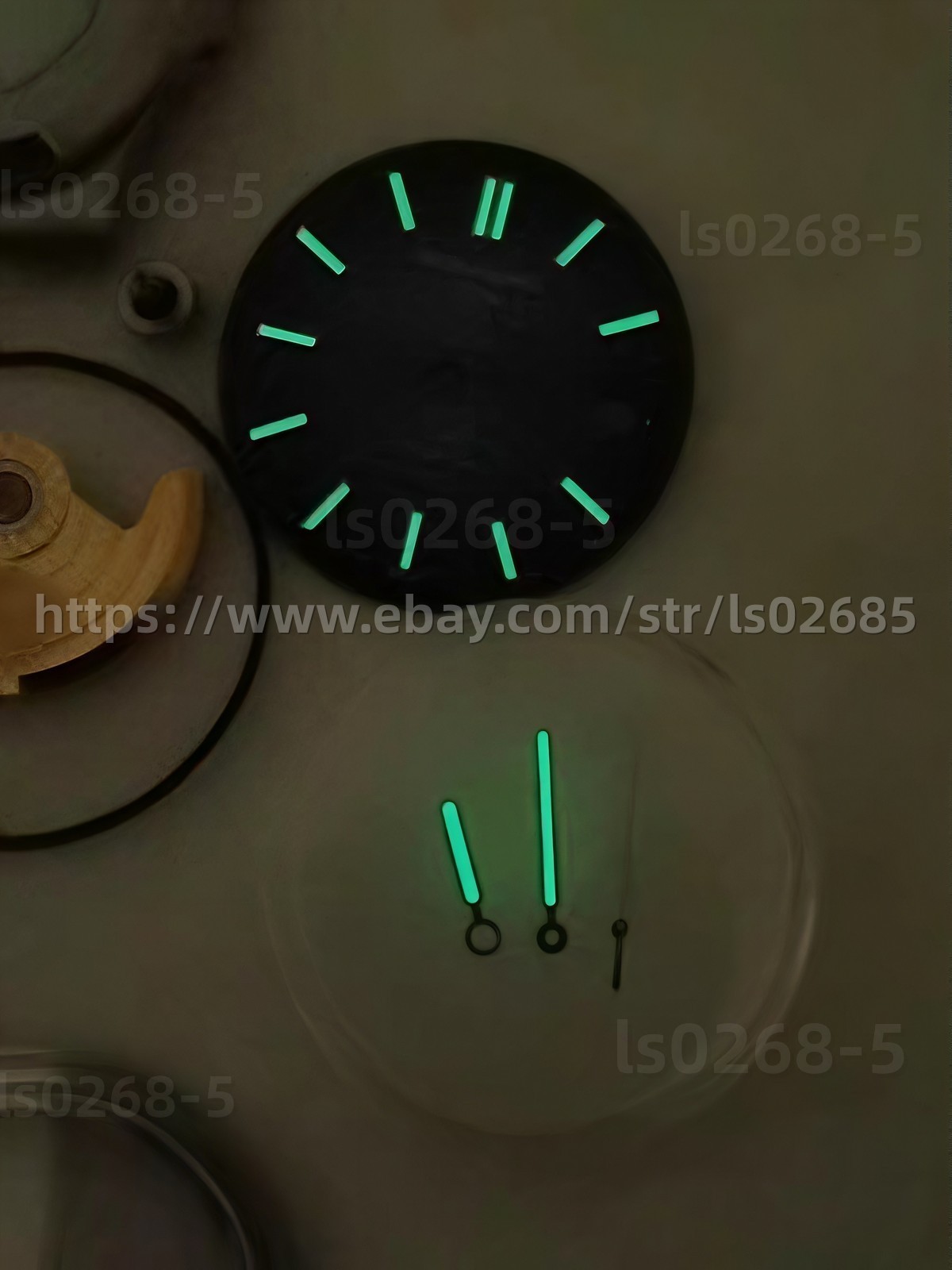DIY SET for 2824 watch case + dial + hands + Strap sapphire 40mm