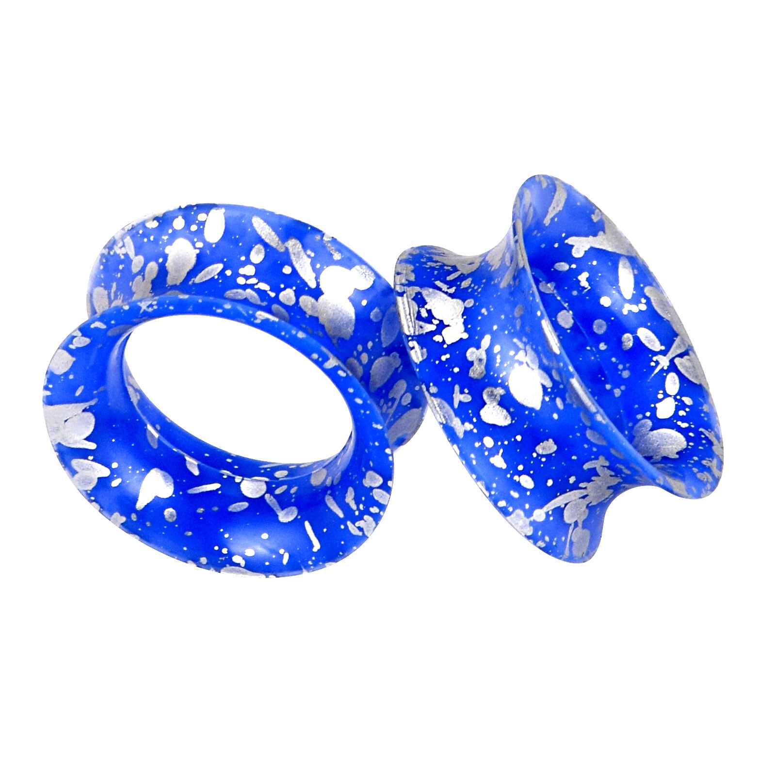 2pcs Soft Thin Silicone Ear Plugs Tunnels Ear Gauges Flexible Earlets 2g-3/4”