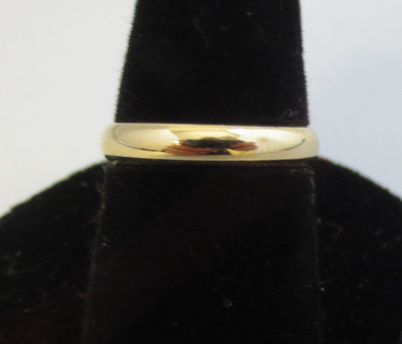 SIZE 4-13 14KT GOLD PLATED SMOOTH WEDDING BAND UNISEX 3MM RING