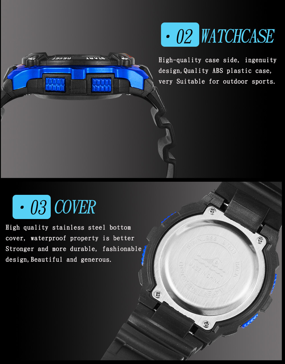 Kids Digital Electronic Watch Waterproof Children Boys Girls Sports LED Watches