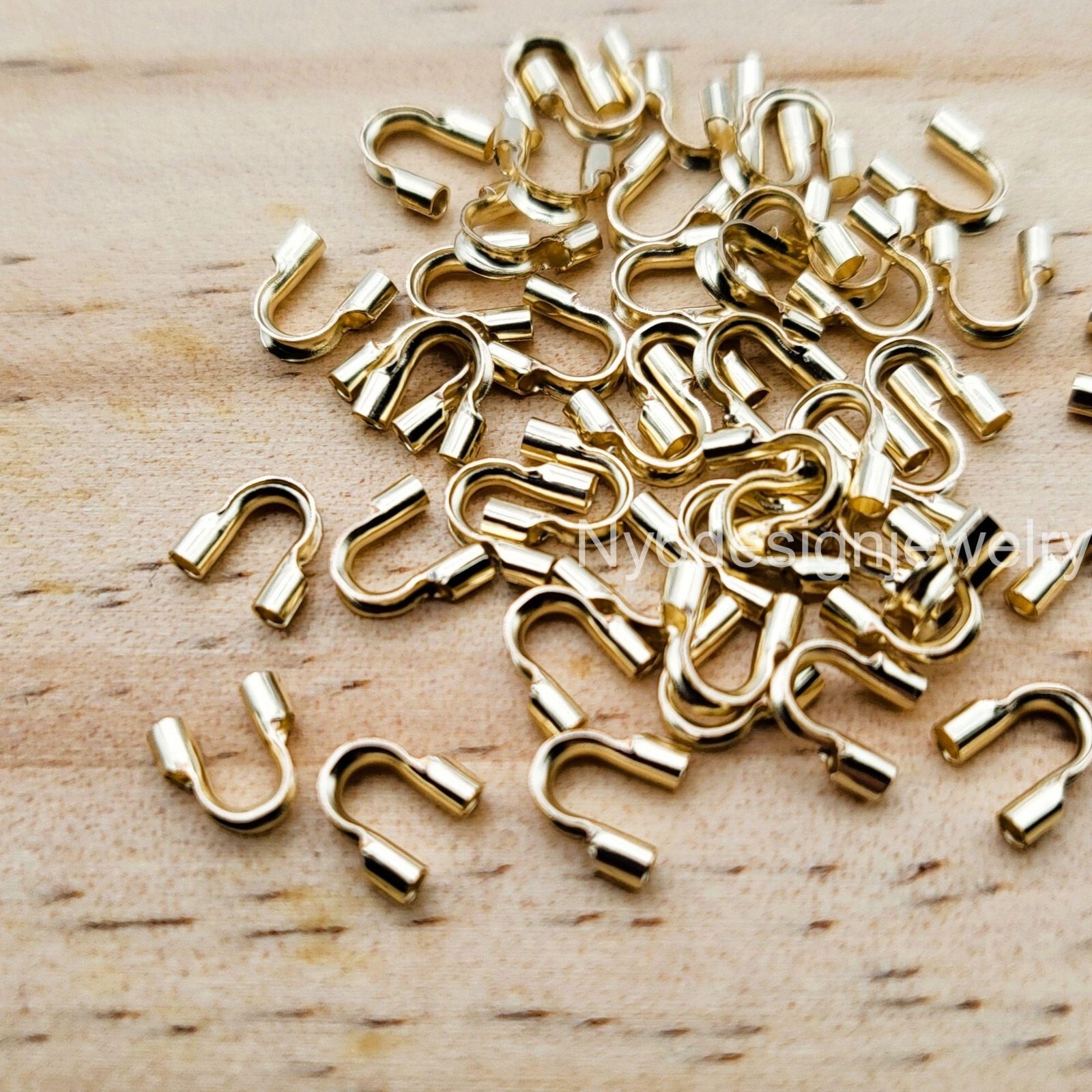 14K Gold Filled Wire Guards, Guardians, Cable Thimbles 3mm, 4mm, 5mm, 20pcs
