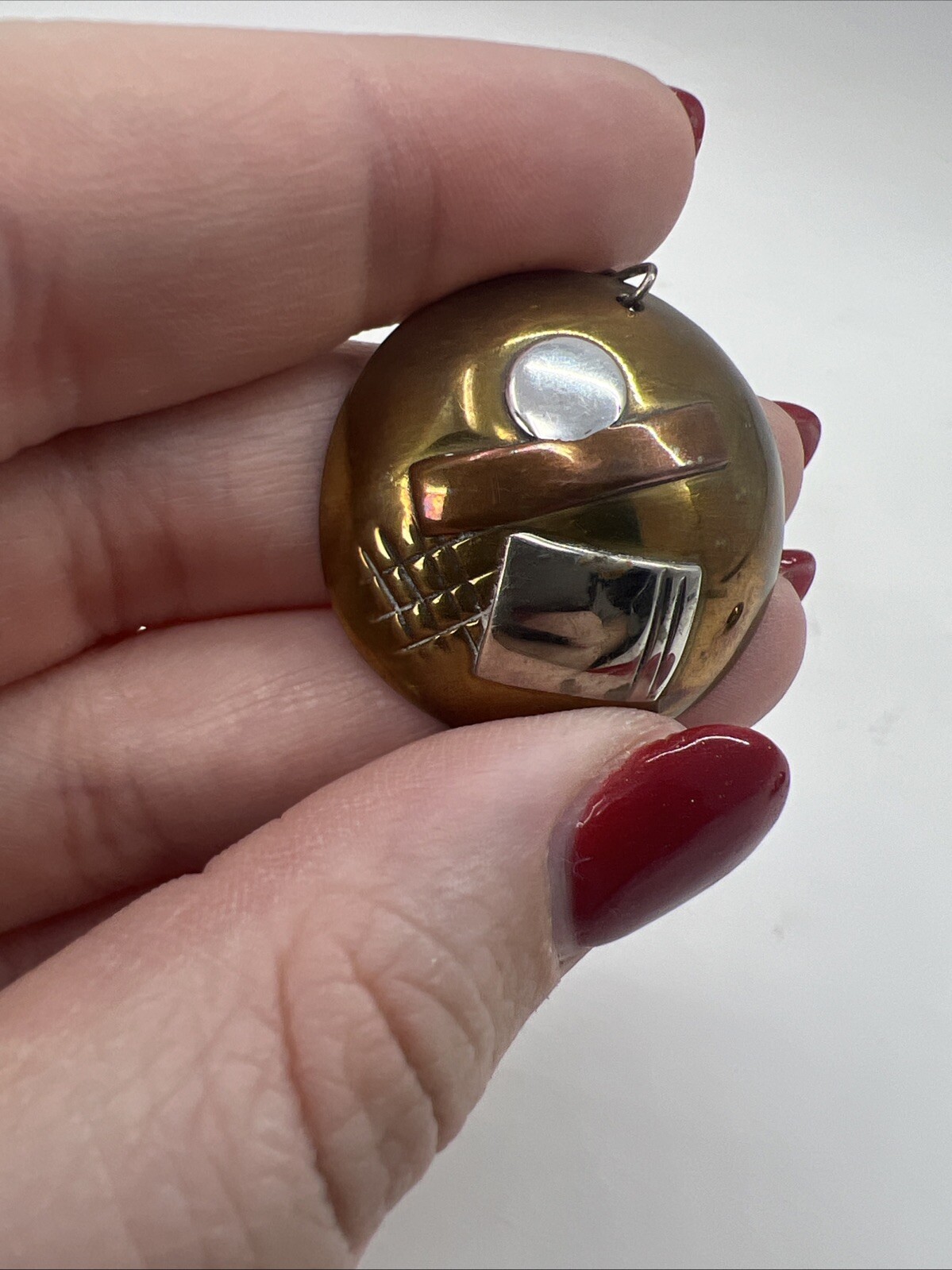Copper, Brass, Sterling Artisan Earrings And Matching Cuff With Unknown Maker