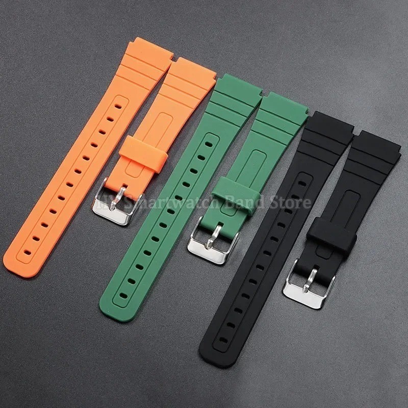 18mm Silicone Soft Watch Strap for Casio F91W F105/108 A158/168 W800H SGW400 AE1