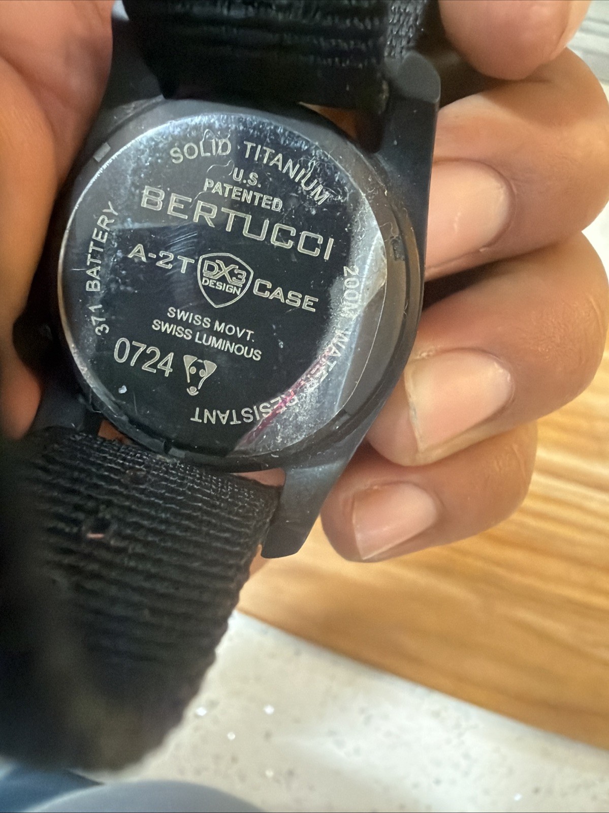 Bertucci A-2T Vintage Titanium Field Watch Black Sapphire 200M Swiss Working