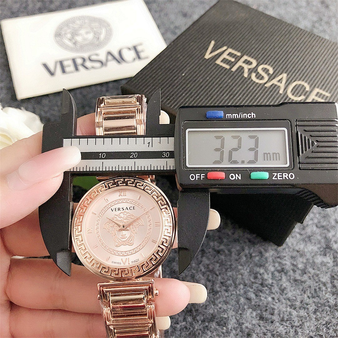 Versace Women’s Elegant Quartz Watch – 32mm Dial, Alloy Band with Box