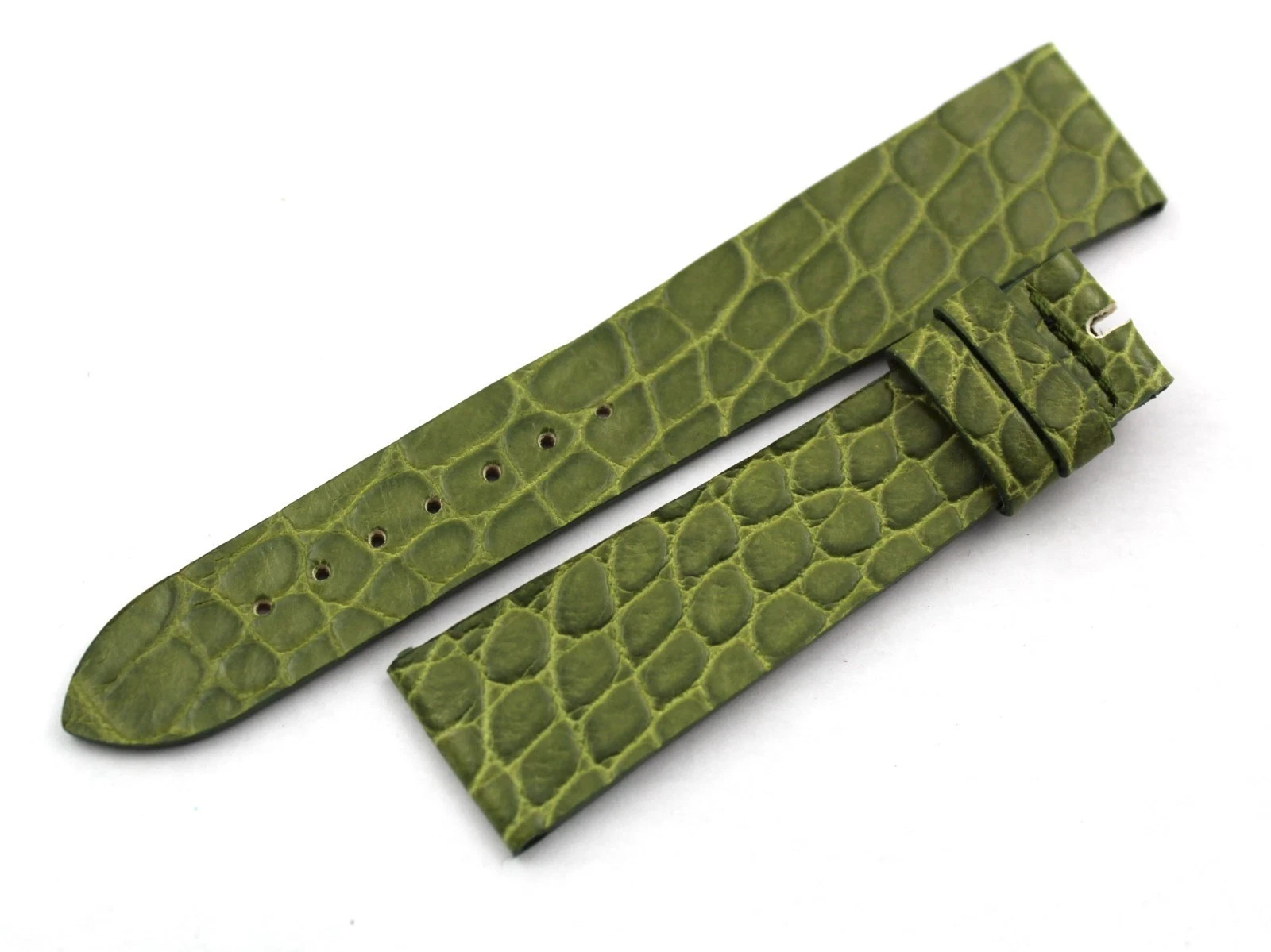 Craft Genuine Leather Crocodile Print Pistachio Green Strap Accessories