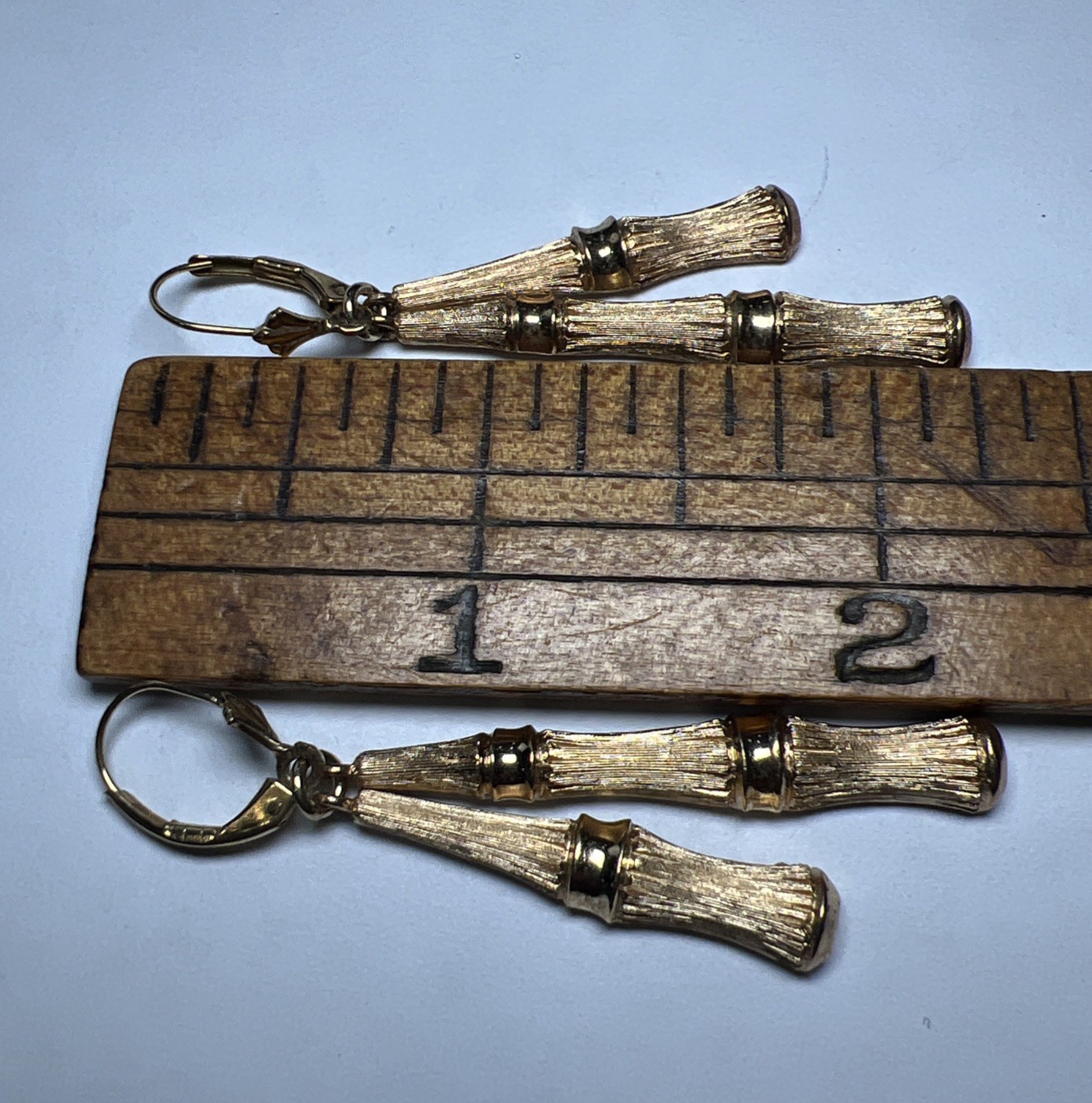 Vintage Avon Bamboo Magic Pierced Earrings 1972 Signed