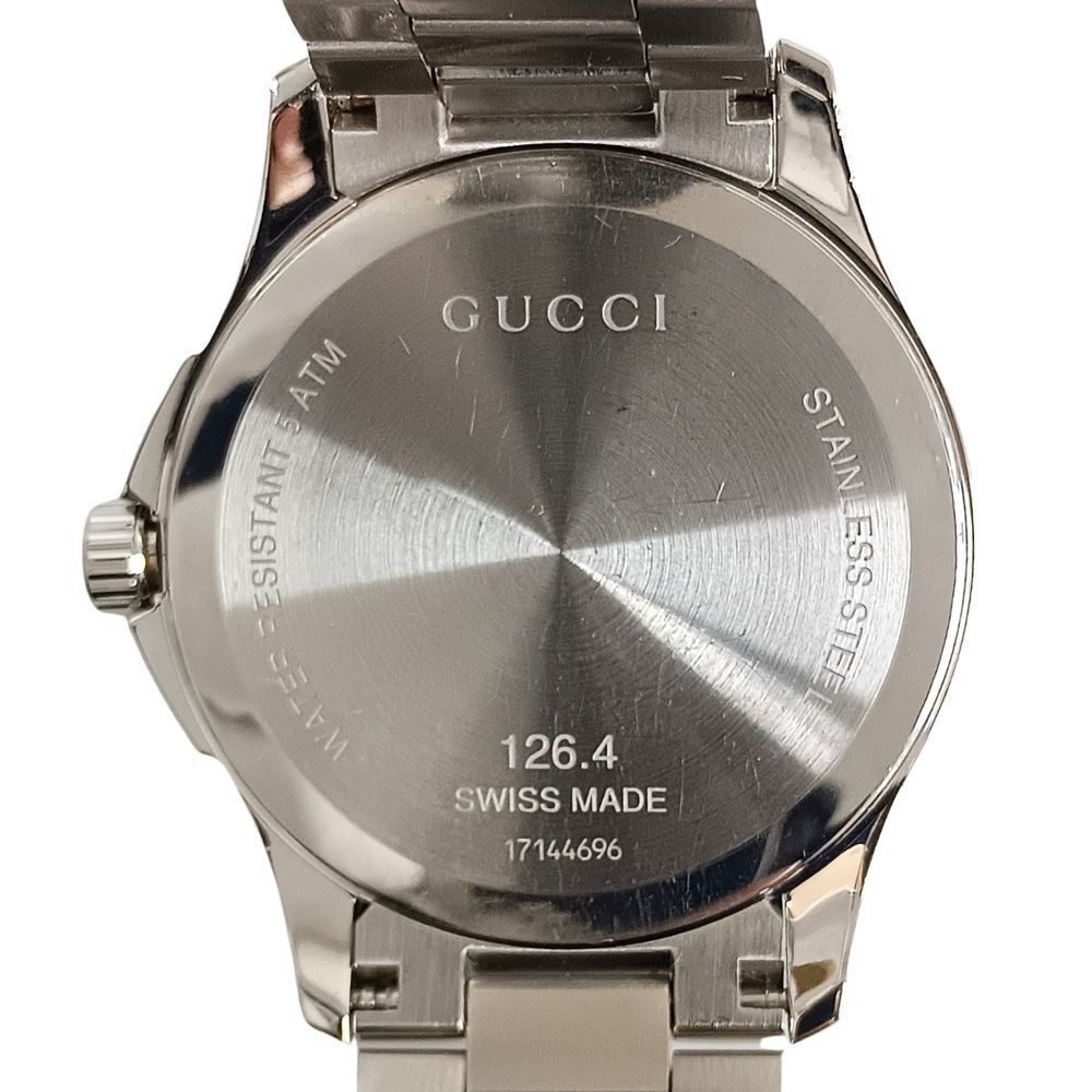 GUCCI 126.4 G-Timeless Quartz Brown Dial Stainless Steel Men’s Watch Swiss Made