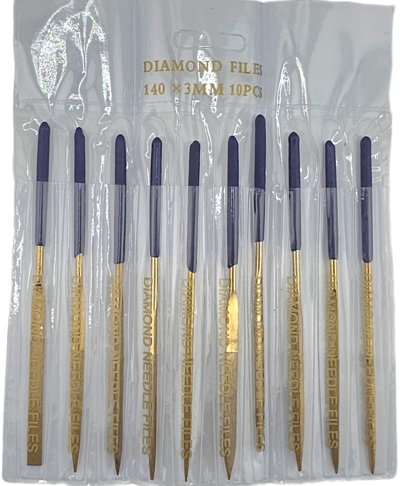 10 Piece Titanium Plated Diamond Needle Files – Gold & Silver Jewelry Tool Set