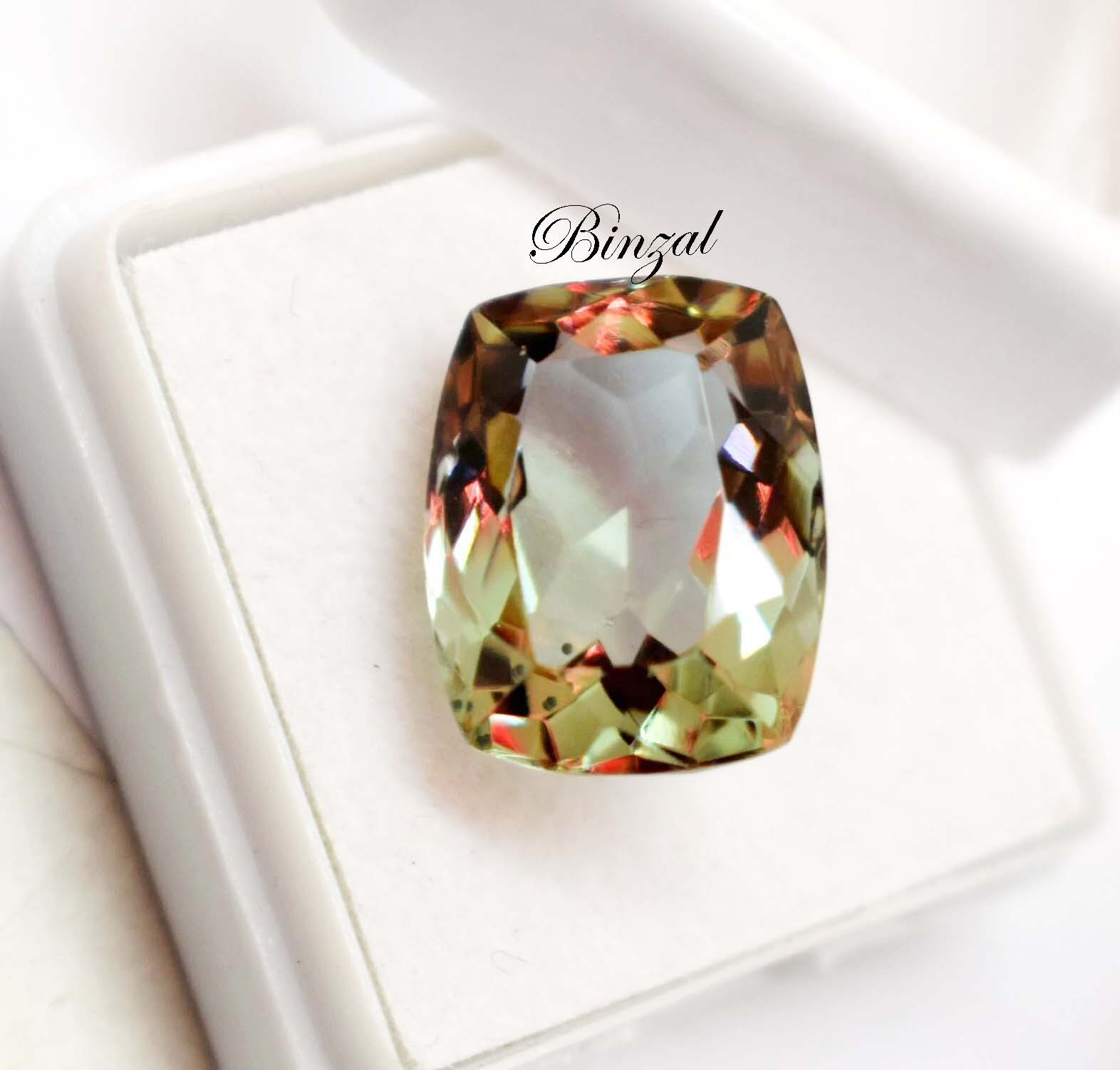 17.25 Ct Certified Natural Color Changing Alexandrite Cushion Cut Loose Gemstone