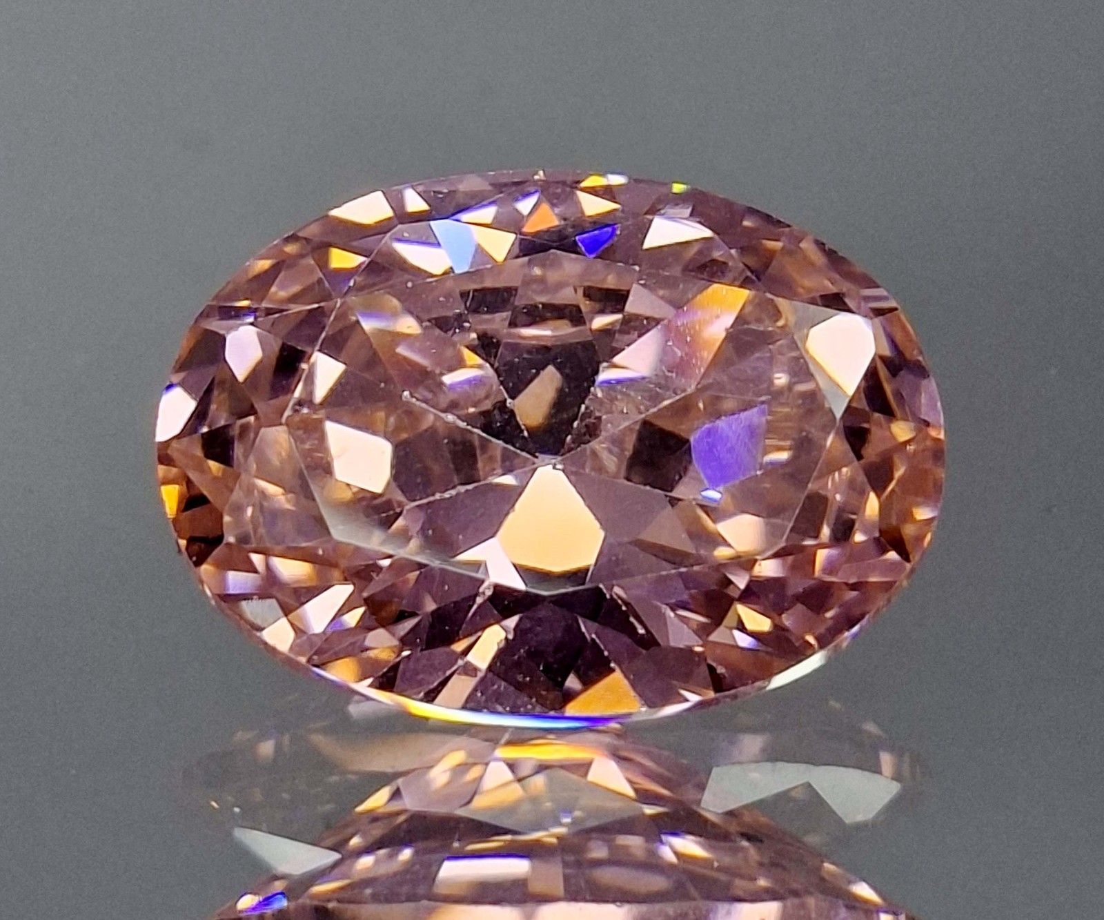 Pink Zircon Oval Cut 16-18 Ct Cambodia Natural Certified Loose Gemstone RK869