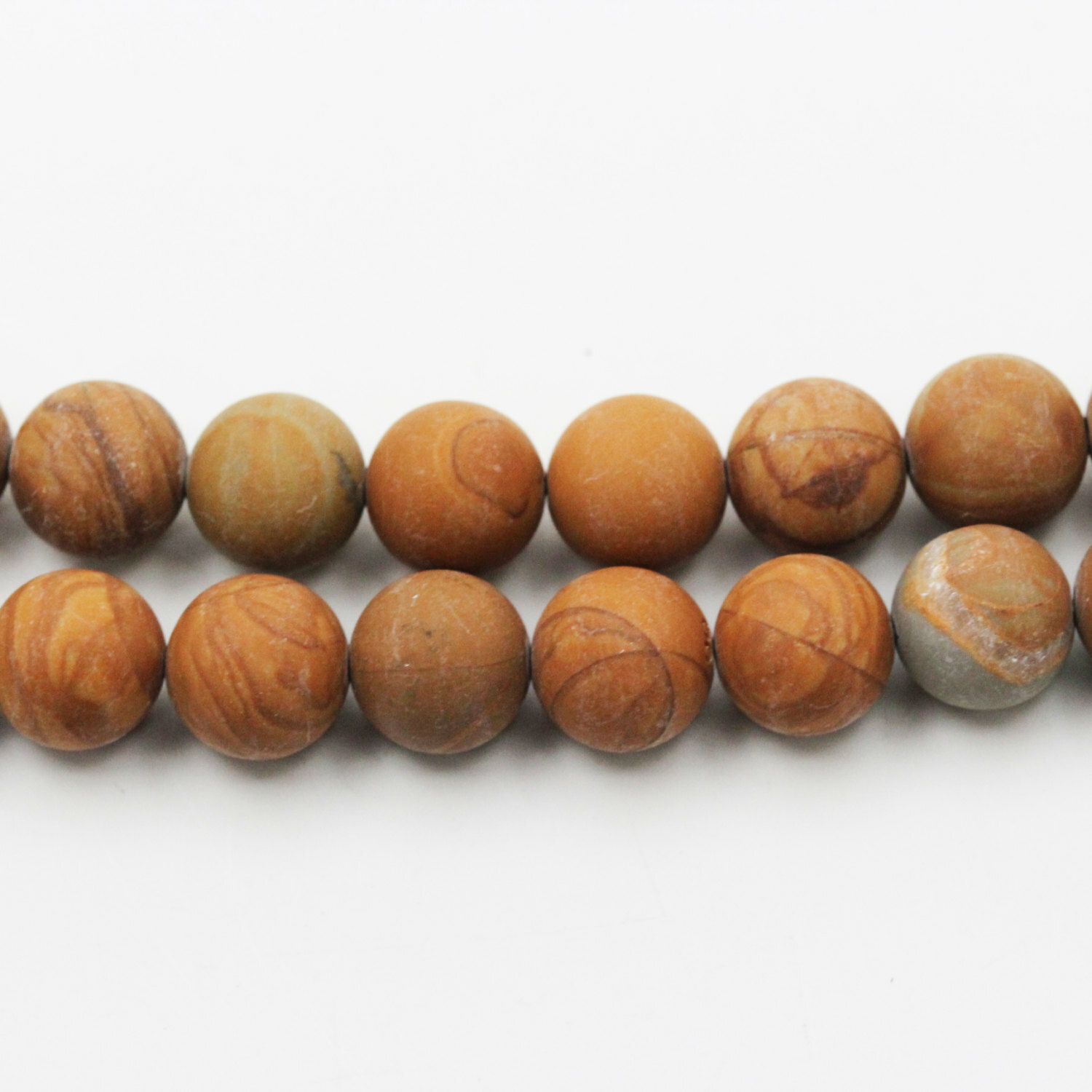 Wood Grain Jasper Matte Round Beads 4mm 6mm 8mm 10mm 12mm 15.5″ Strand