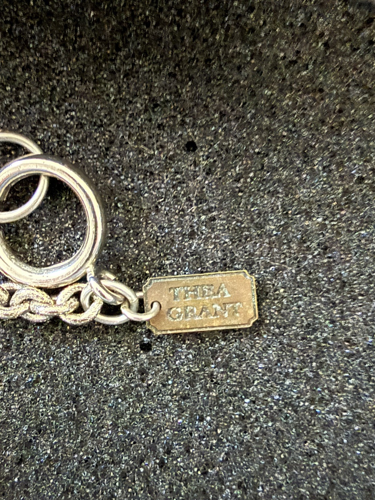THEA GRANT 29” SILVER AND CRYSTAL DROP NECKLACE FROM BARNEYS NYC