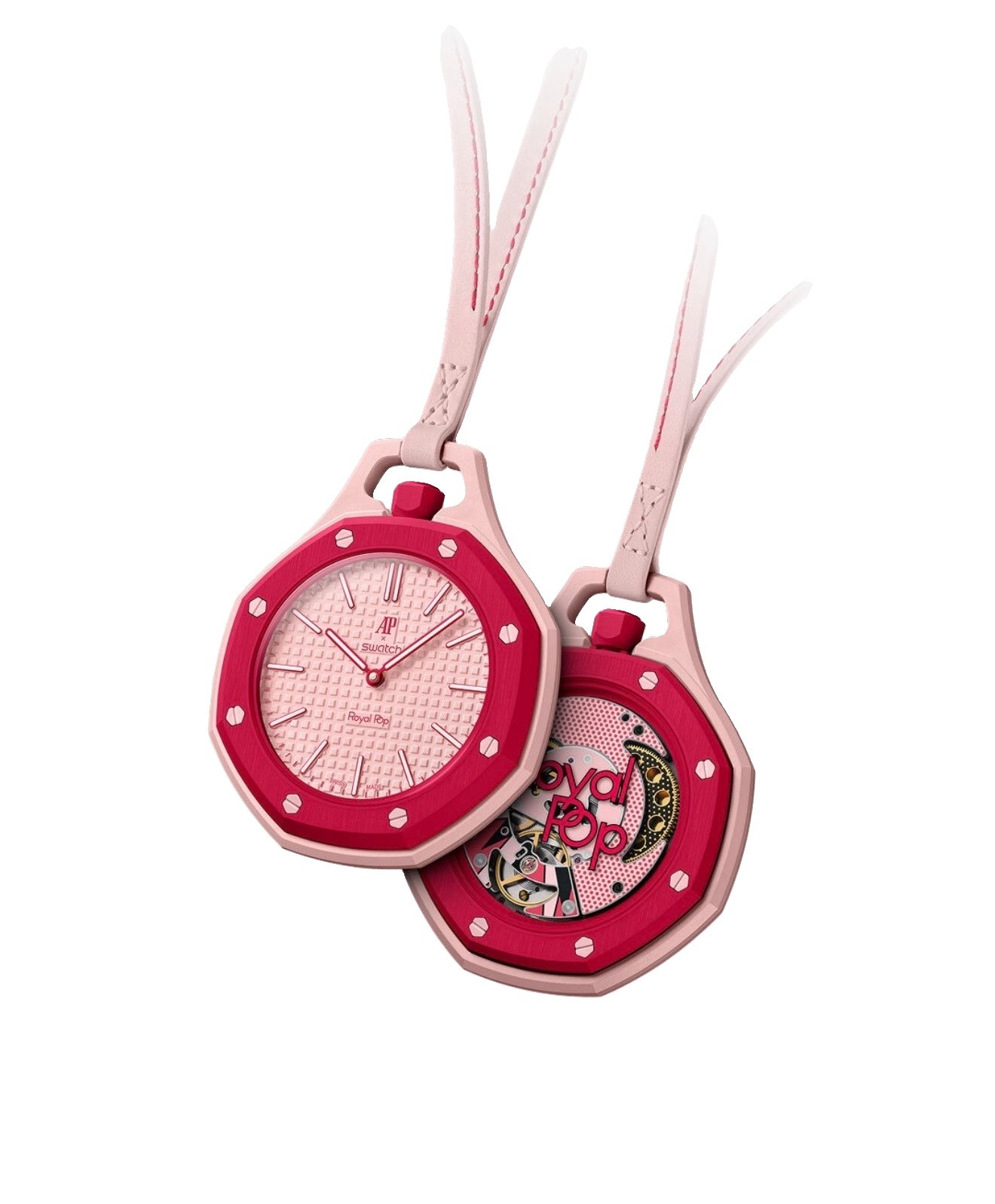 Swatch Royal Pop Otto Ross Pink Leather Box