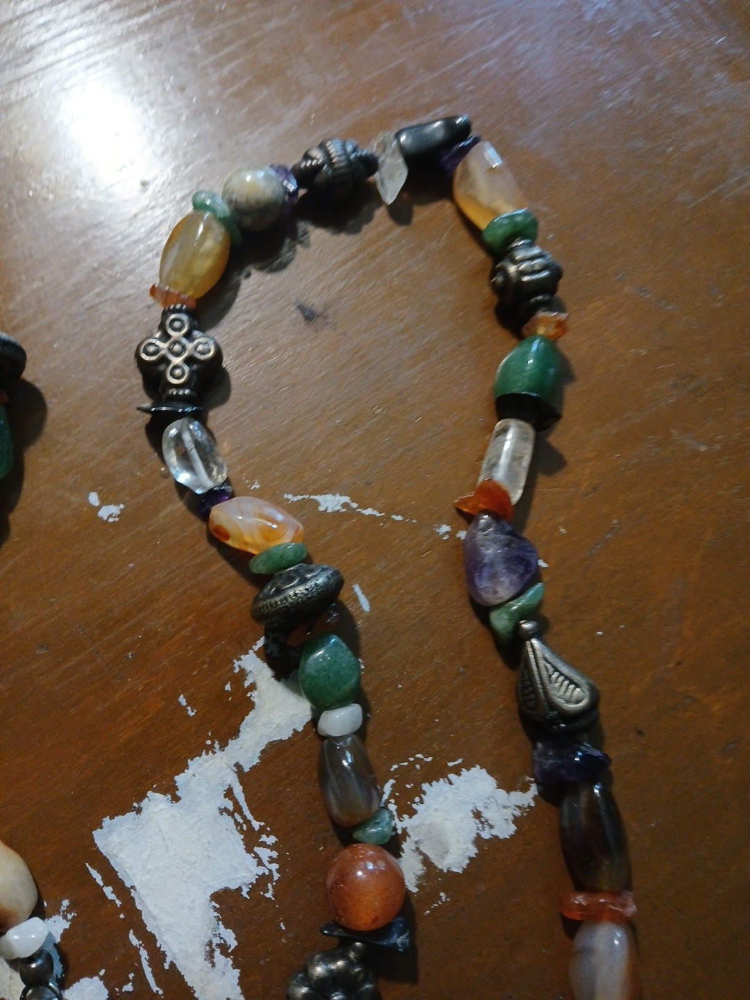 vintage Indian agate bohemian-style statement necklace 1970s To 1980s