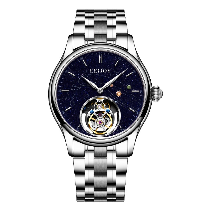 Men’s Genuine Flying Tourbillon Watch, Manual Winding Only, 40-42mm 316L Steel