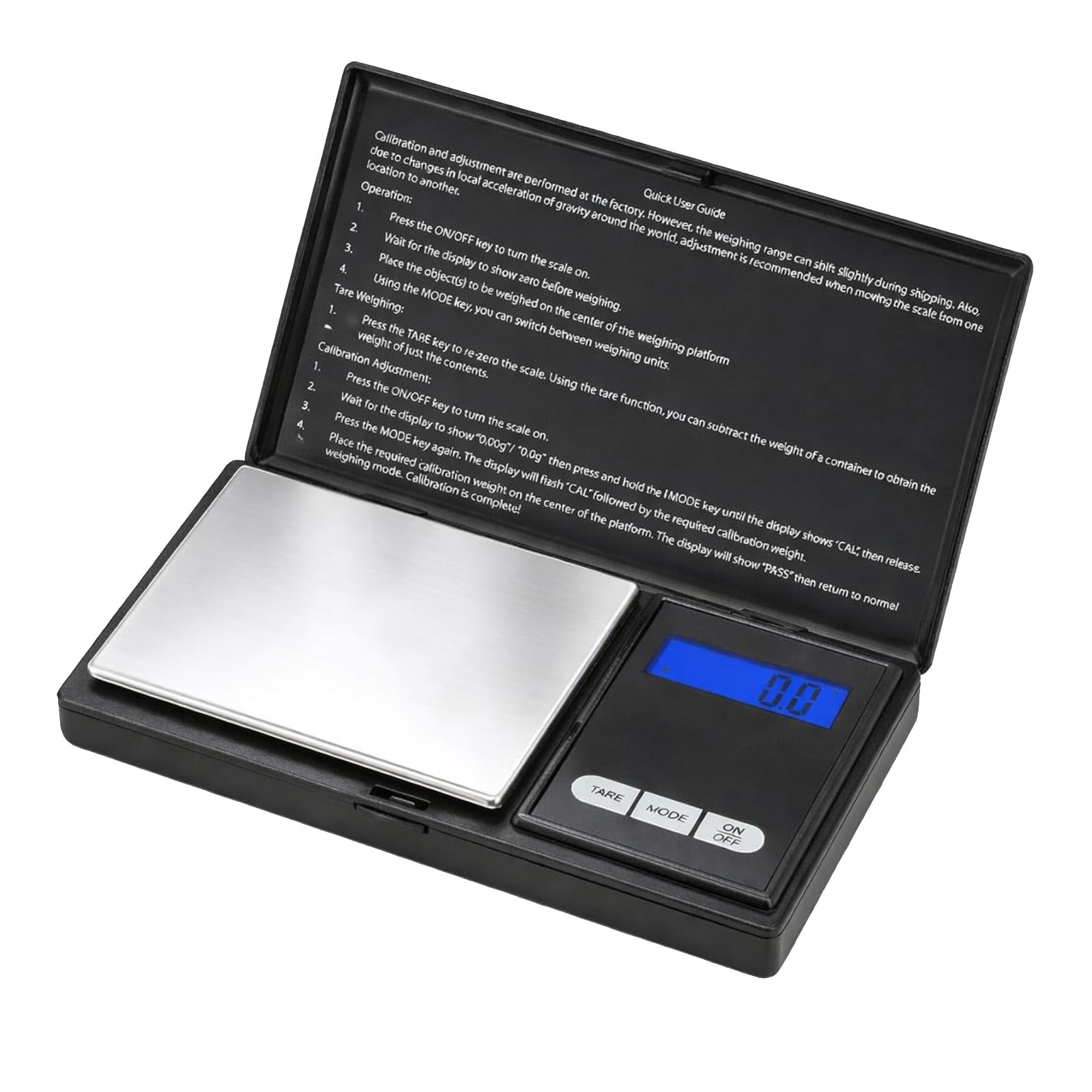 1000g/0.1g Digital Pocket Scale with Stainless Steel Platform for Kitchen Use