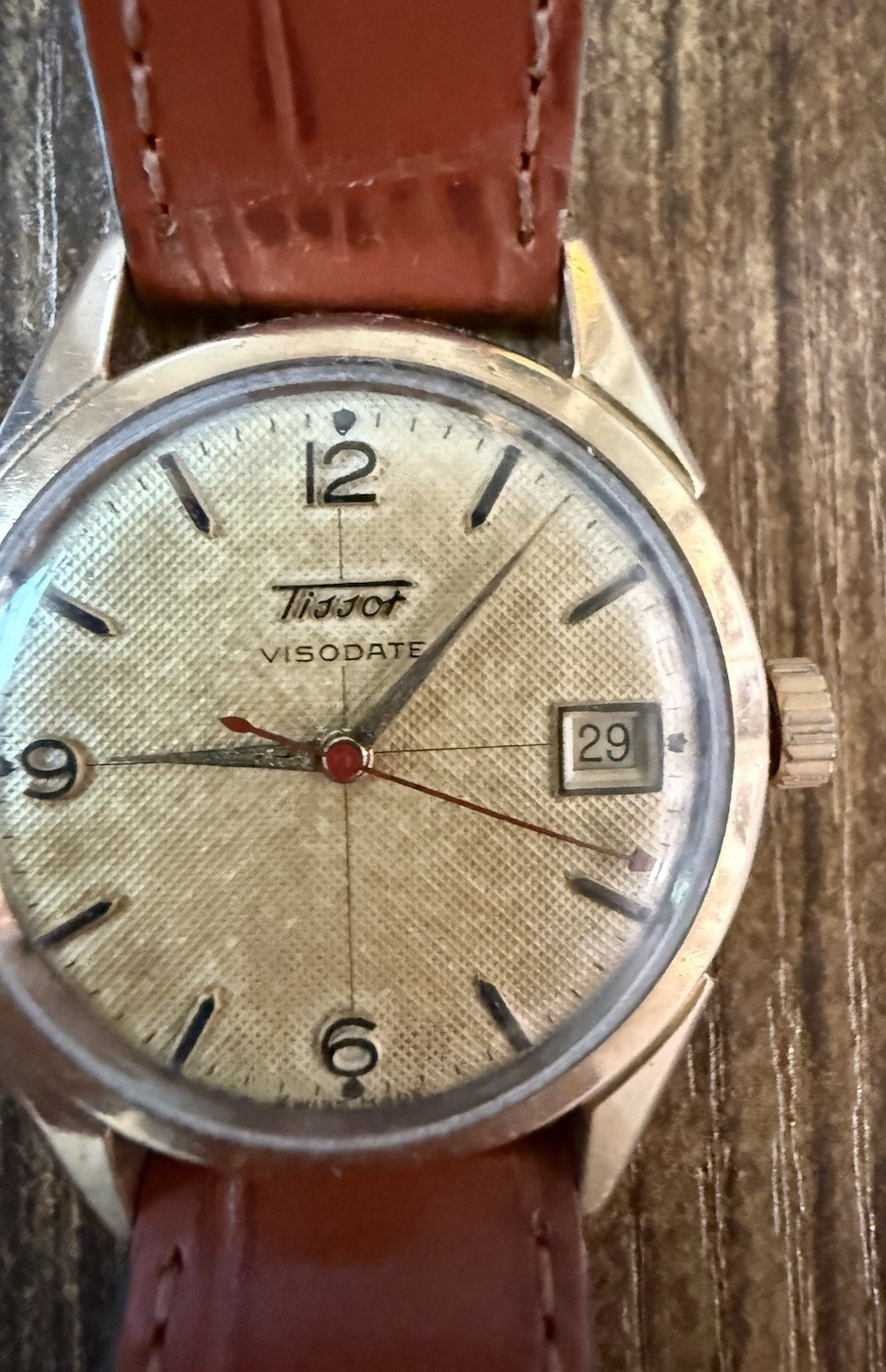 Tissot Visodate Vintage Manual Wind Mechanical rare honeycomb dial /Date