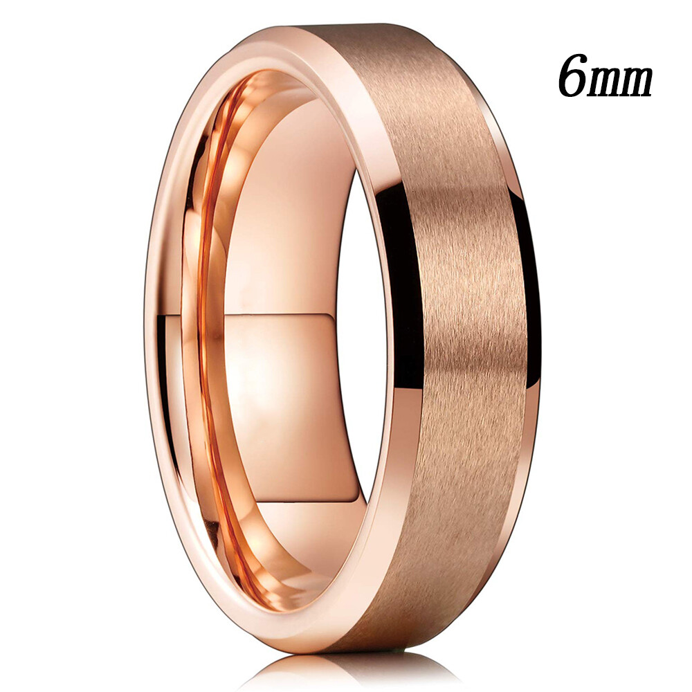 Rose Gold Color Tungsten Carbide Engagement Rings For Men Women Wedding Bands