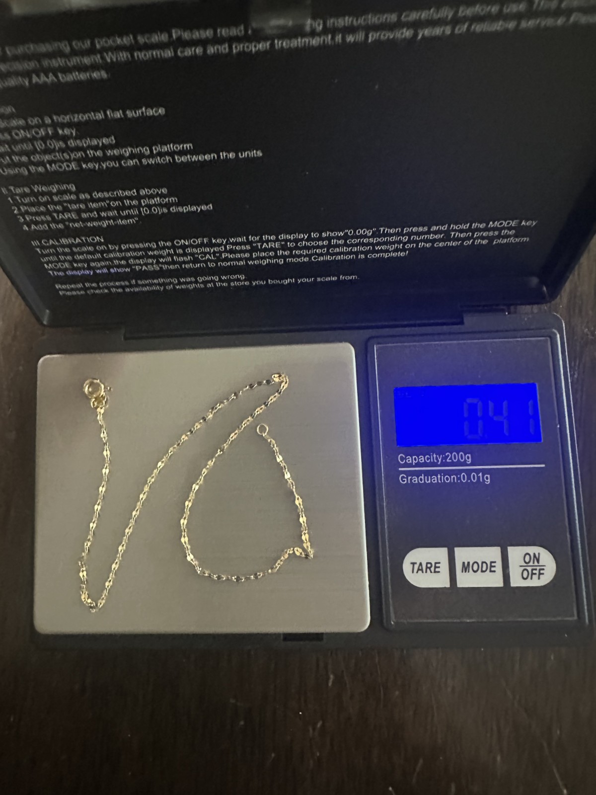 10k Yellow Gold 10″ Mirror Link Anklet 1.3mm .4g