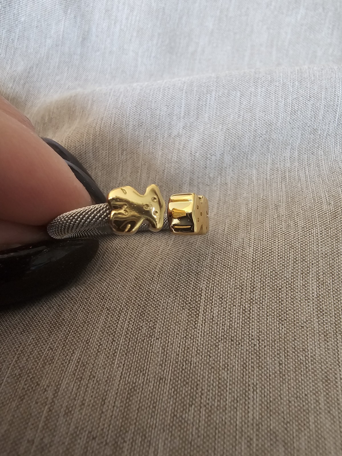 💛🧡🧡TOUS GP750 SILVER AND GOLDEN PLATED RING SIZE 7