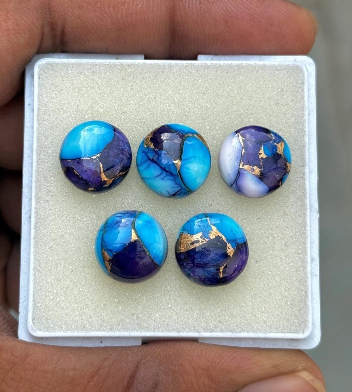 Violet Candy Turquoise Cabochon AAA Grade Round Cabochon Loose Gemstone