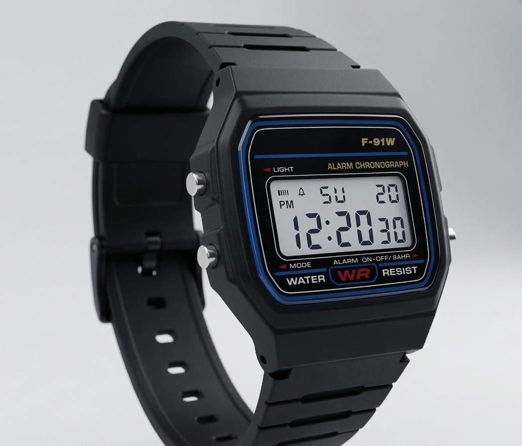 F91W Classic Digital Watch Resin Strap Stopwatch Chronograph Sport Men Watch