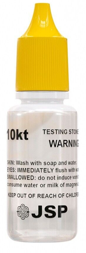 10K, 14K, 18K, 22K Gold and Silver Test Acid Test Stone and Instructions