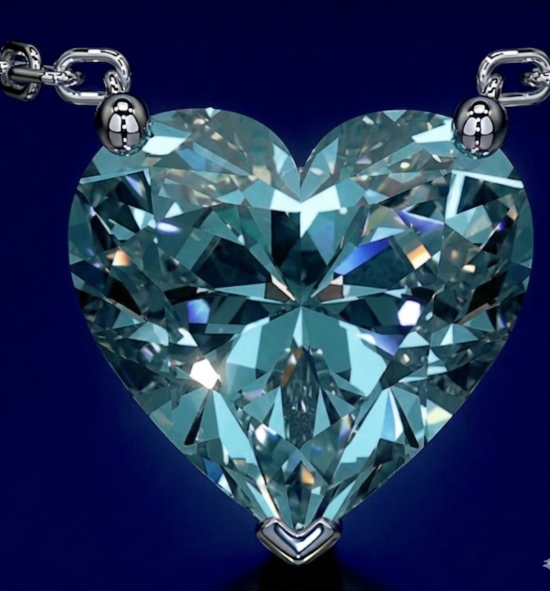925 Silver, Blue Diamond Pendant, Rare 21 Ct Certified Treated-Pretty Look