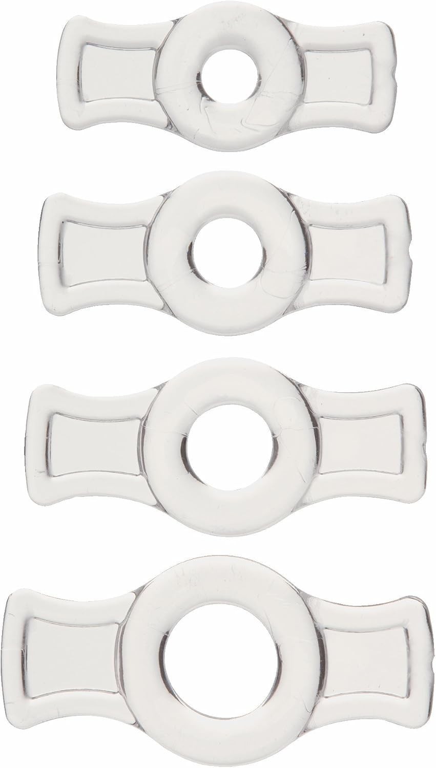 Easy-Adjust Clear C-Ring Set by TitanMen – For Firmer, Longer Lasting Erections