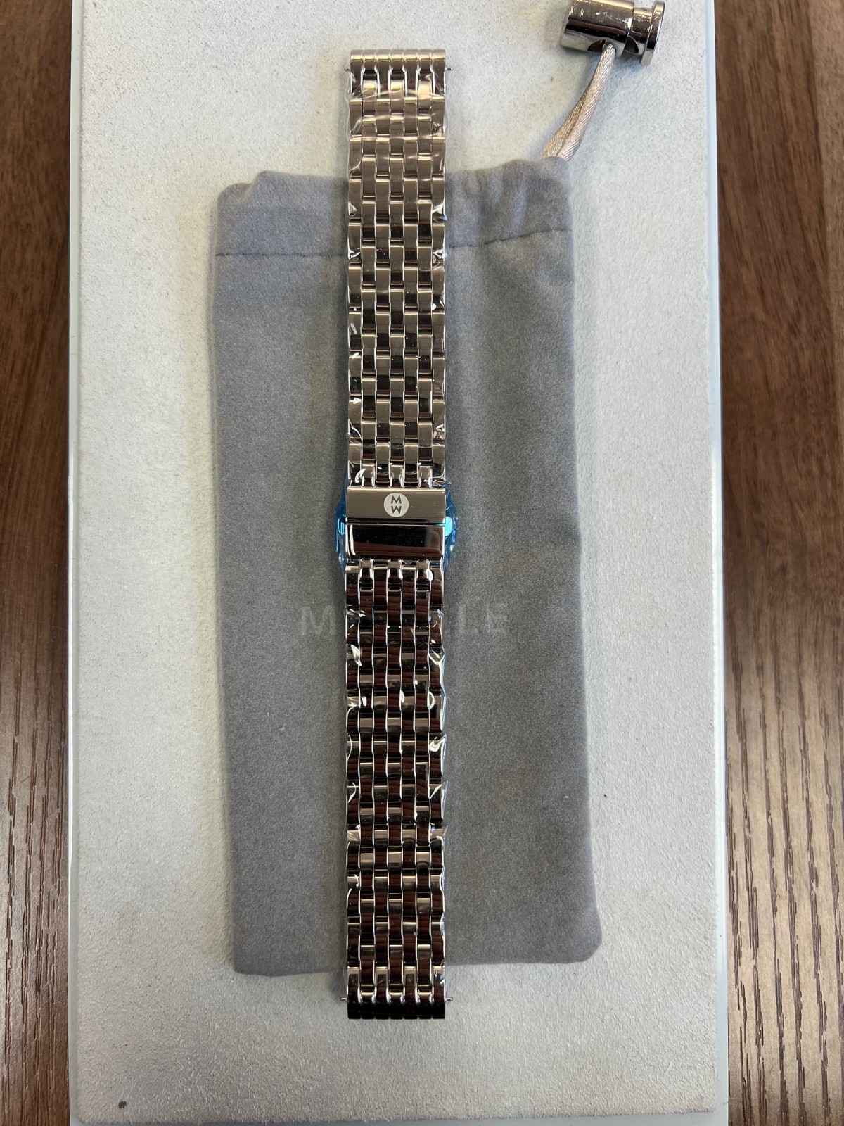 Brand New Authentic Michele Deco 18mm Steel Bracelet MS18AU235009 Band Strap