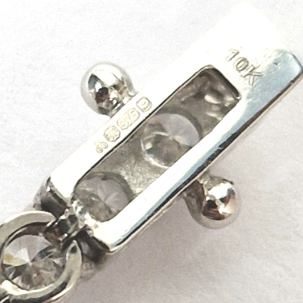 9ct White Gold Bracelet 6.15ct Lab Created Diamond 19cm Long 3.1mm Width 8.1g