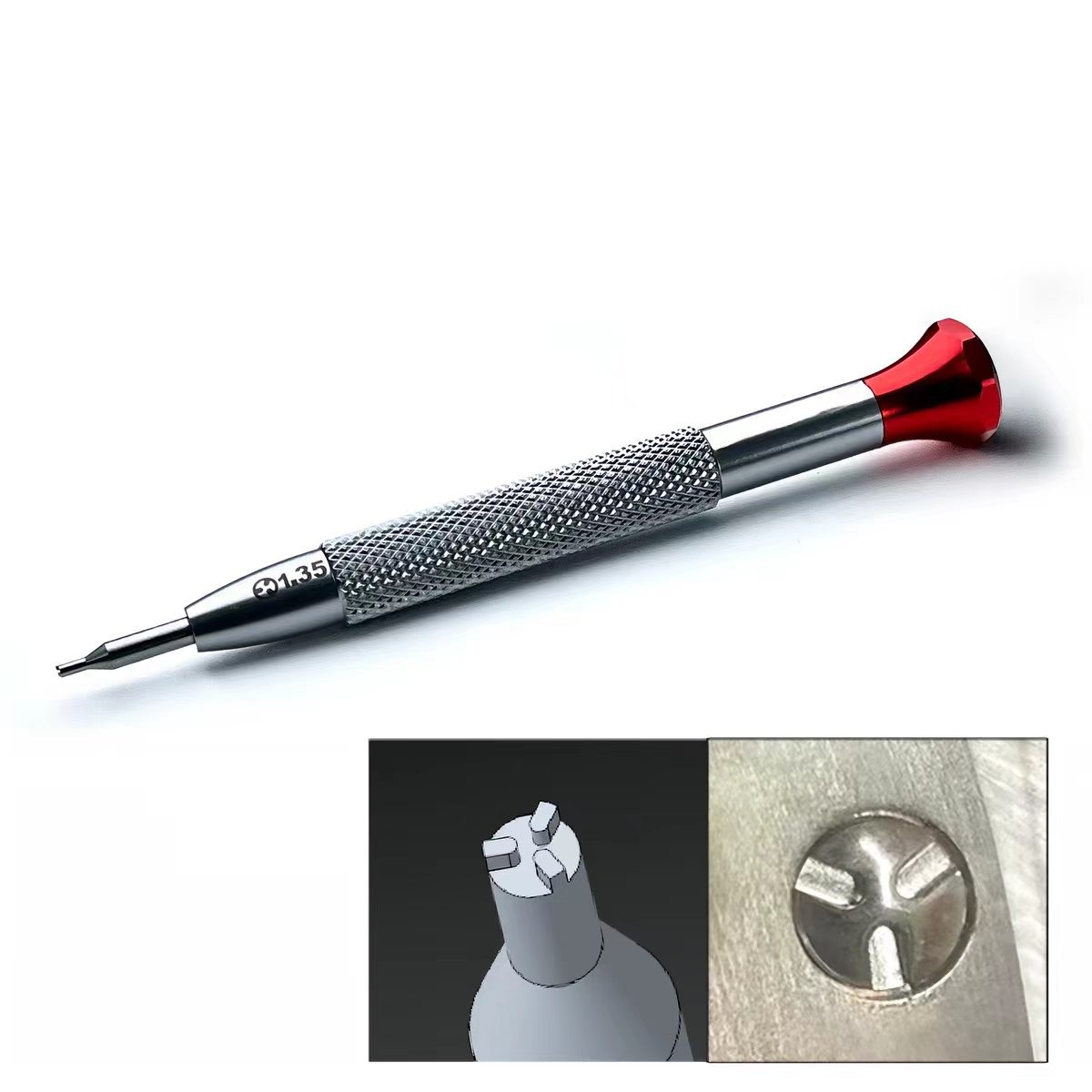 1.35mm Case Back Screwdriver for Vacheron Constantin/Cartier Watch 3 Prong Tool