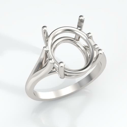 (14x10mm – 20x15mm) Oval Sterling .925 Ring Setting (Ring Sizes 6,7,8, 9 )