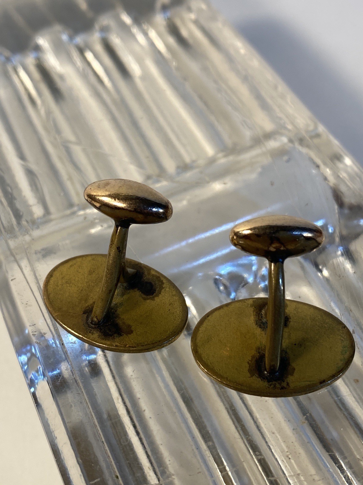 Antique B & F Gold Filled Mens Fixed Cufflinks Monogram G. A. M.