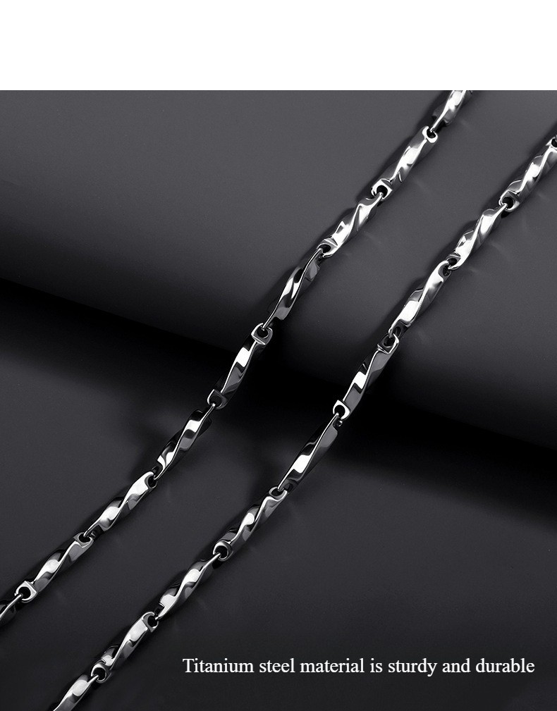 Stainless Faceted Oval Link Chain Necklace Unisex Minimalist Layering Chain