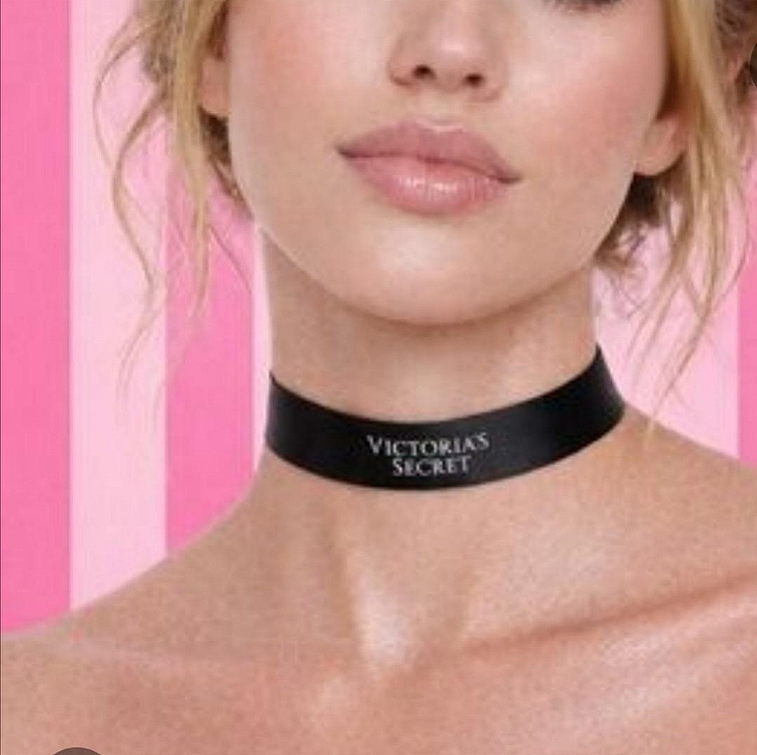 New Victoria’s Secret Gothic BLACK SATIN CHOKER Ribbon Necklace
