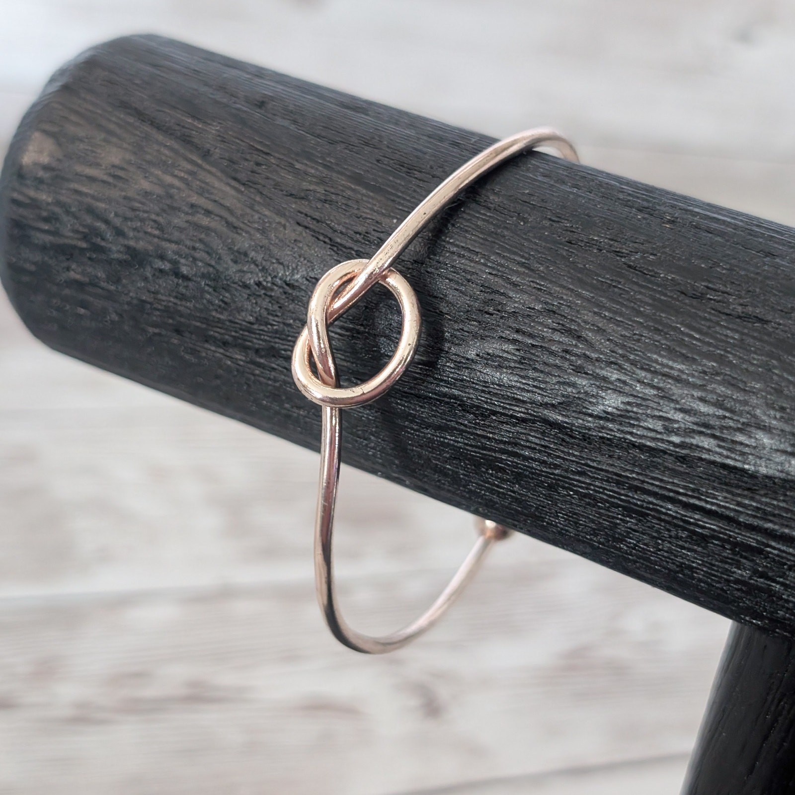 Very Light Shade of Rose Gold Tone Knot Bracelet – Condition Issues