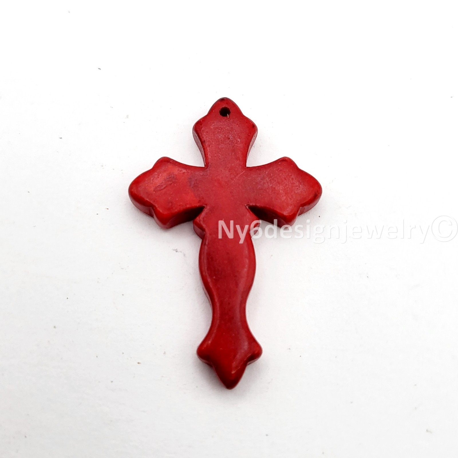 29x44mm Multicolor Cross Gemstone Bead Howlite Magnesite Turquoise Cross Pendant