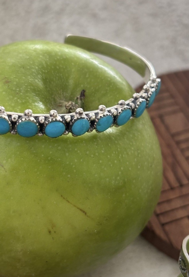 BOHO gift set turquoise, multicolored snake eye simple stone dots vintage