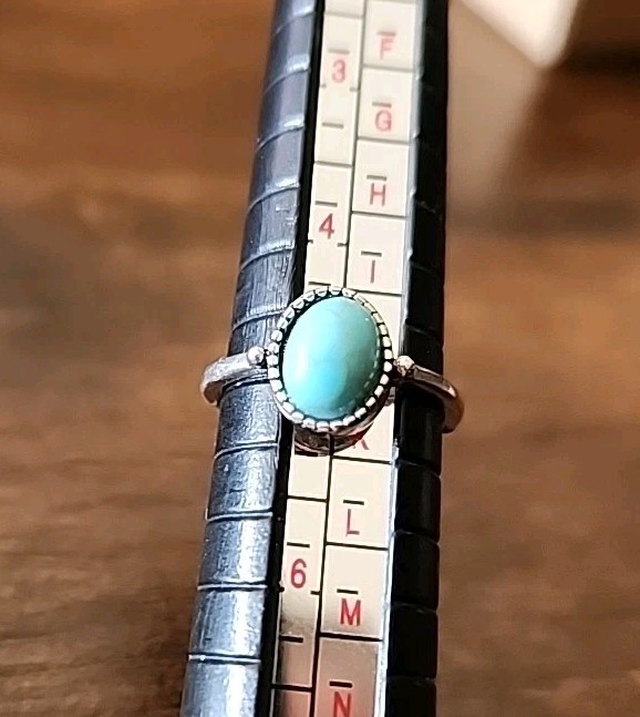 Faux Turquoise Silver Toned Ring Size 5 Women’s Ring Size 5