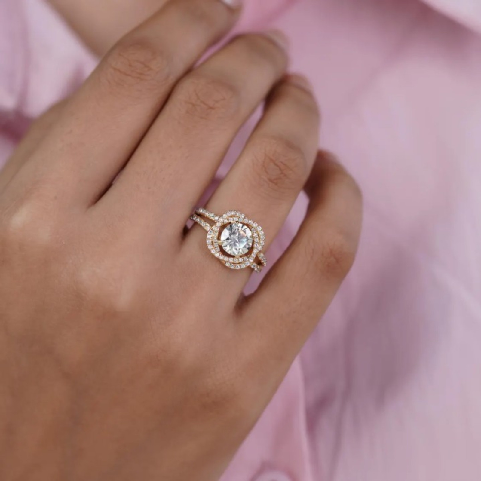 Solid 14k Yellow Gold 1.50 CT Lab Grown Diamond Ring | Round Cut Certified Gift
