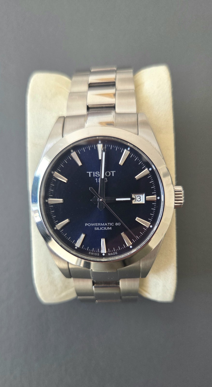 Tissot Gentleman Powermatic 80 Silicium Automatic, Blue Dial 40mm Date 100m