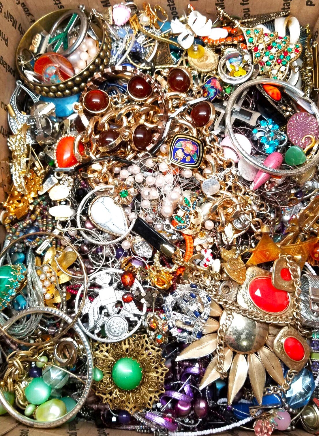 3 Pounds 3 Lbs Old Unsearched Jewelry Lot VTG & Now Junk & Wear & Resell Tangled