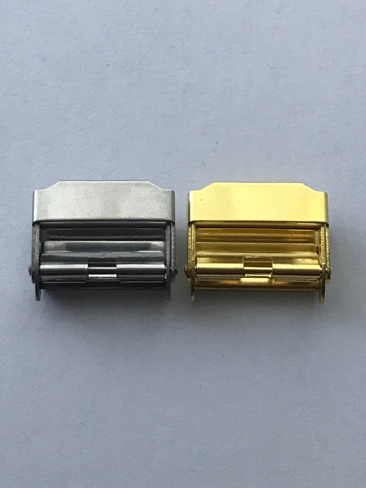 Sliding Clamp Security Clasp Watch Bracelet Strap 7mm to 22mm Gold and Silver