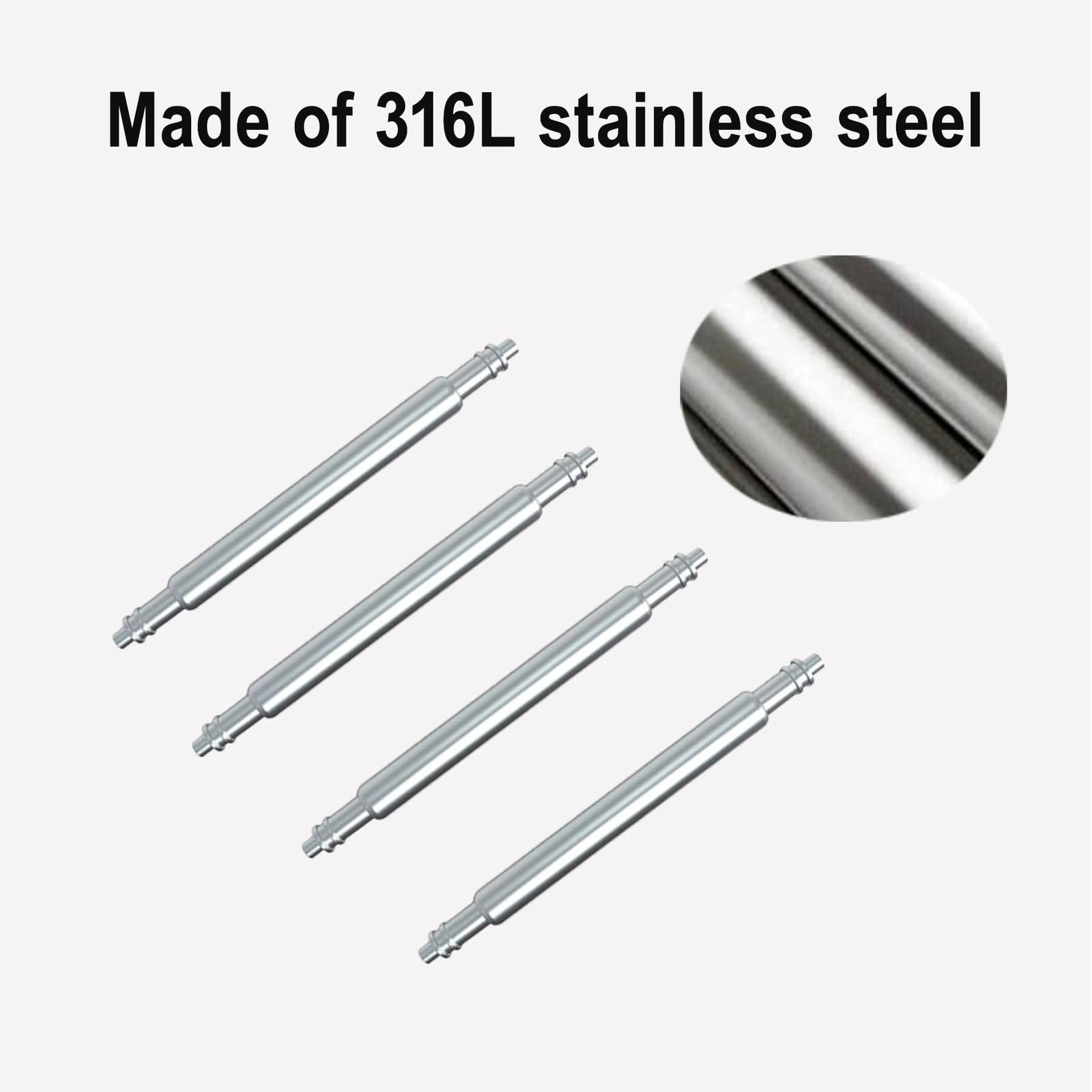 LDDAL Watch Band Pins，32pcs Thickness Heavy Duty Spring Bar 1.5mm/1.8mm 316L
