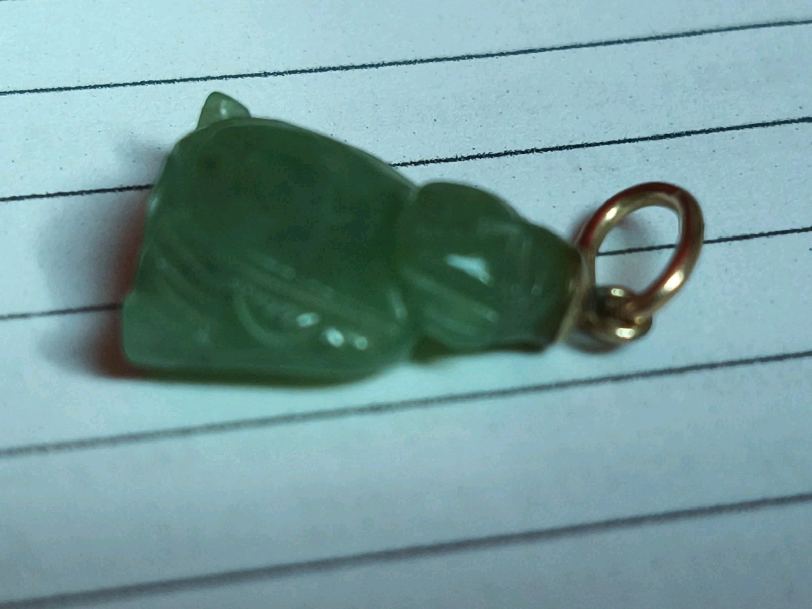 1″ LIGHT GREEN JADE/JADEITE BUDDHA PENDANT w/GOLD BAIL VERY RARE BUY IT NOW $189
